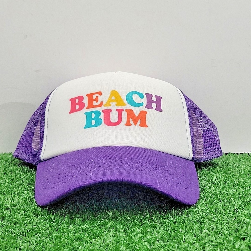 Pacific‎ Brim Foam Purple Trucker Baseball Style Adjustable Hat